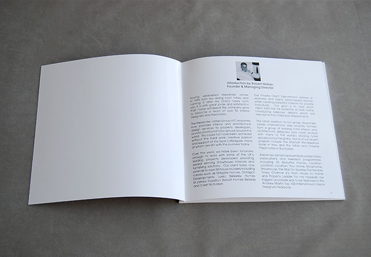 brochure and layout sample